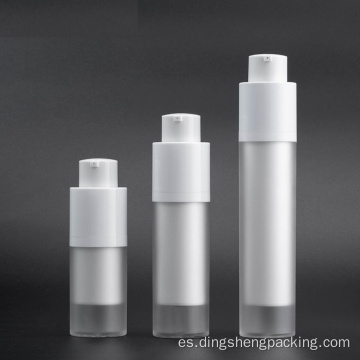 15 ml 30 ml de 50 ml Empaque cosmético de plástico Botella de loción de bomba sin aire rojo